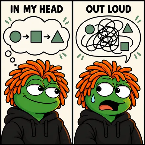 In my head, a neat plan. Out loud, a mess.