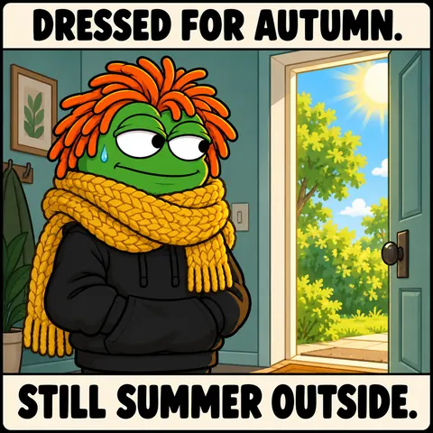 Dressed for autumn. Still summer outside.