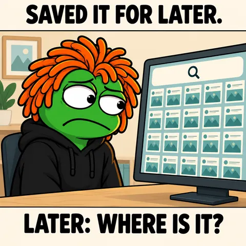 Saved it for later. Later: where is it?