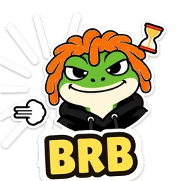 Pippy sticker: brb
