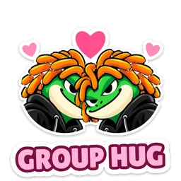 Pippy sticker: group hug